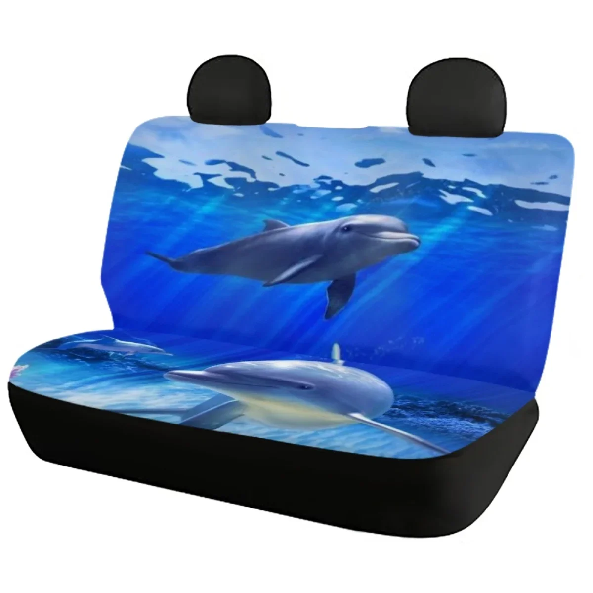 Car Seat Covers Dolphin Front and Back Seat Cover Decor Aquatic Creatures Acessaries Universal Fit Most of Vehicles Sedans Truck