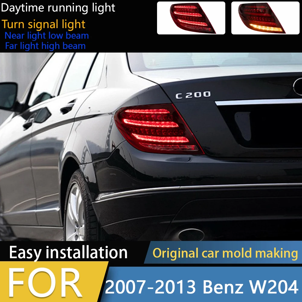 

Стайлинг автомобиля задний фонарь для Benz W204 задние фонари 2007-2013 Maybach Style LED DRL указатель поворота тормозной задний ход автоаксессуары