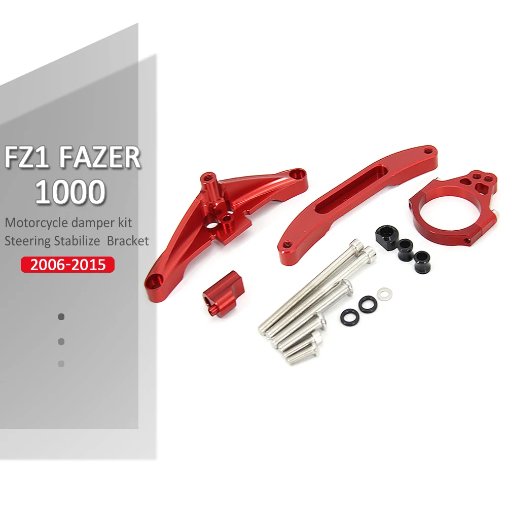 

2015-2006 2007 2008 2009 For Yamaha FZ1 1000/Fazer 1000 Motorcycle Steering Damper Bracket Stabilizer Linear Mount Support Kit