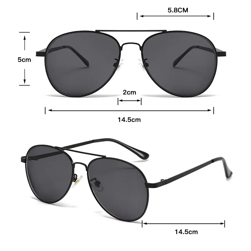 Piloten-Myopie-Sonnenbrille, große Rahmen, UV-beständig, Fahren, Reiten, Strand, Reisen, Sonnenbrillen, Augenschutz, 0 bis -4,0 – Detail 7