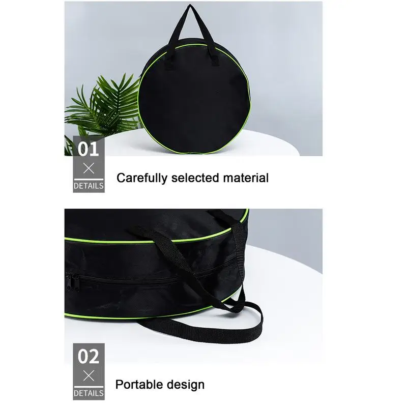 Travel Cable Organizer Bag Camping Cable Round Storage Bag Cable Organization Bag With Double Zipper Portable Cable Carrying Bag