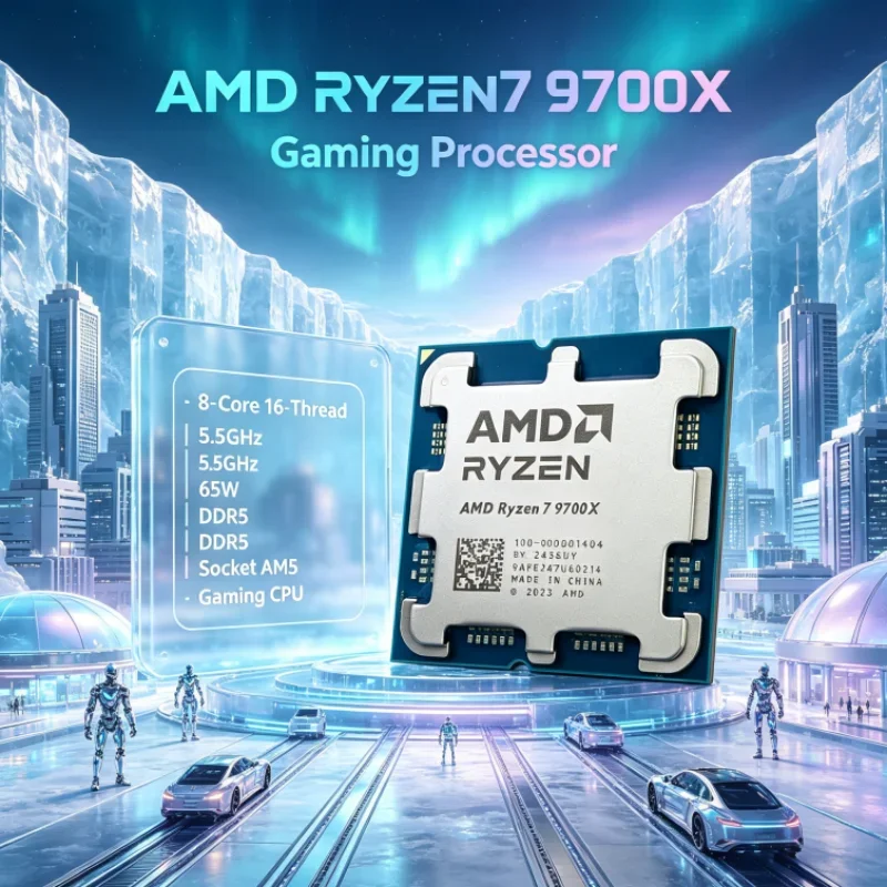AMD Ryzen 7 9700X 8-Core 16-Thread 3.8GHz Up to 5.5GHz 4NM L3=32M 65W without fan DDR5 Socket AM5 PCIe 5.0 Gaming CPU
