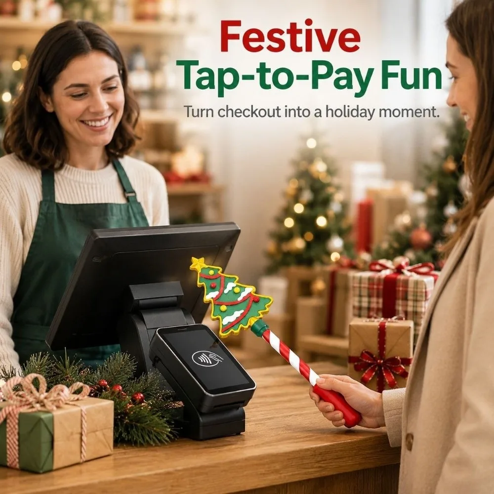 Creative Christmas Payment Magic Wand Christmas Tree Convenient Checkout Contactless Payment Sleeve Portable Cute