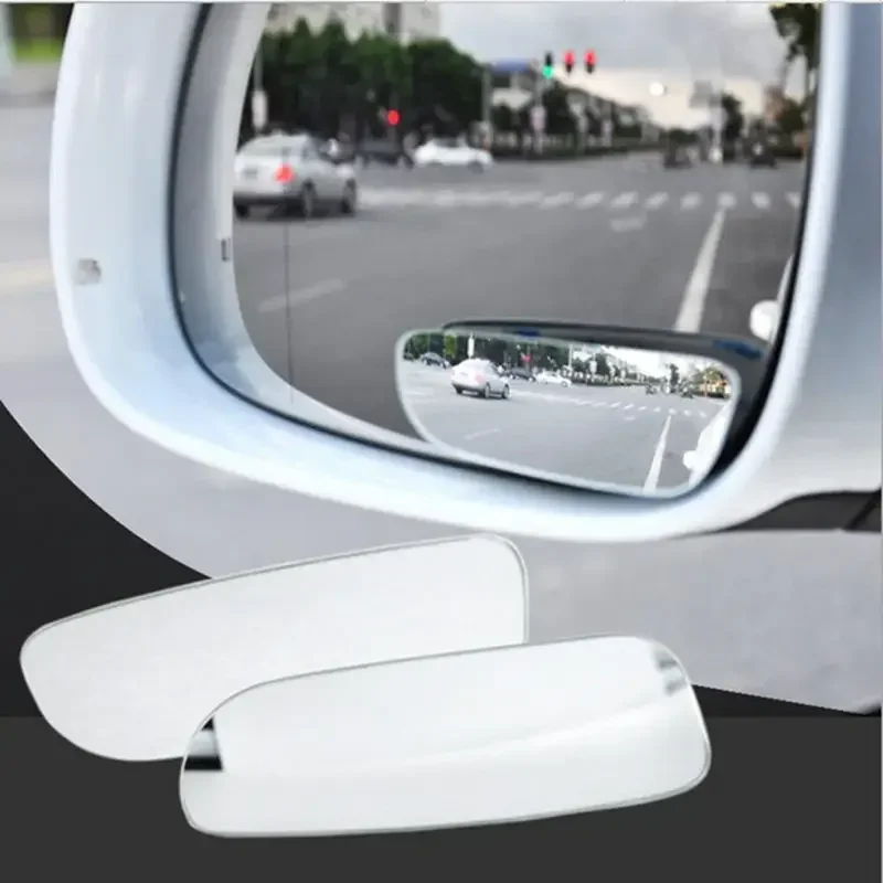 

2Pcs Portable Car Mirror Wide Angle Car Blind Spot Mirrors 360° Adjustable Auxiliary Rearview Mirrors Frameless Small Mirror