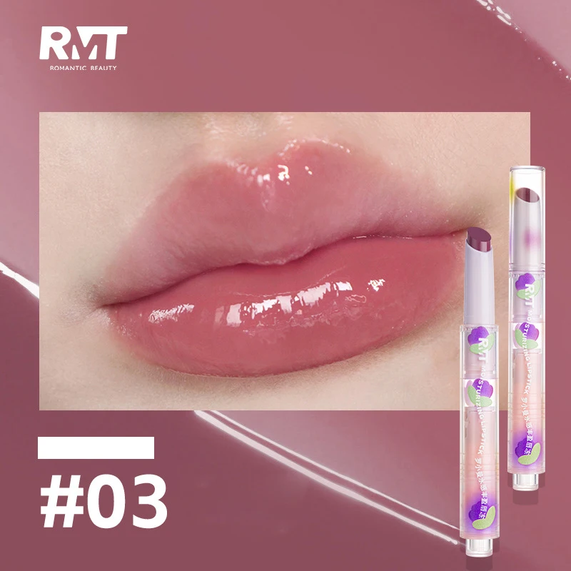 Rmt fruta geléia labial sólido brilho labial com acabamento espelhado shimmer hidratante multi-uso para mancha labial óleo bálsamo lama plumping maquiagem