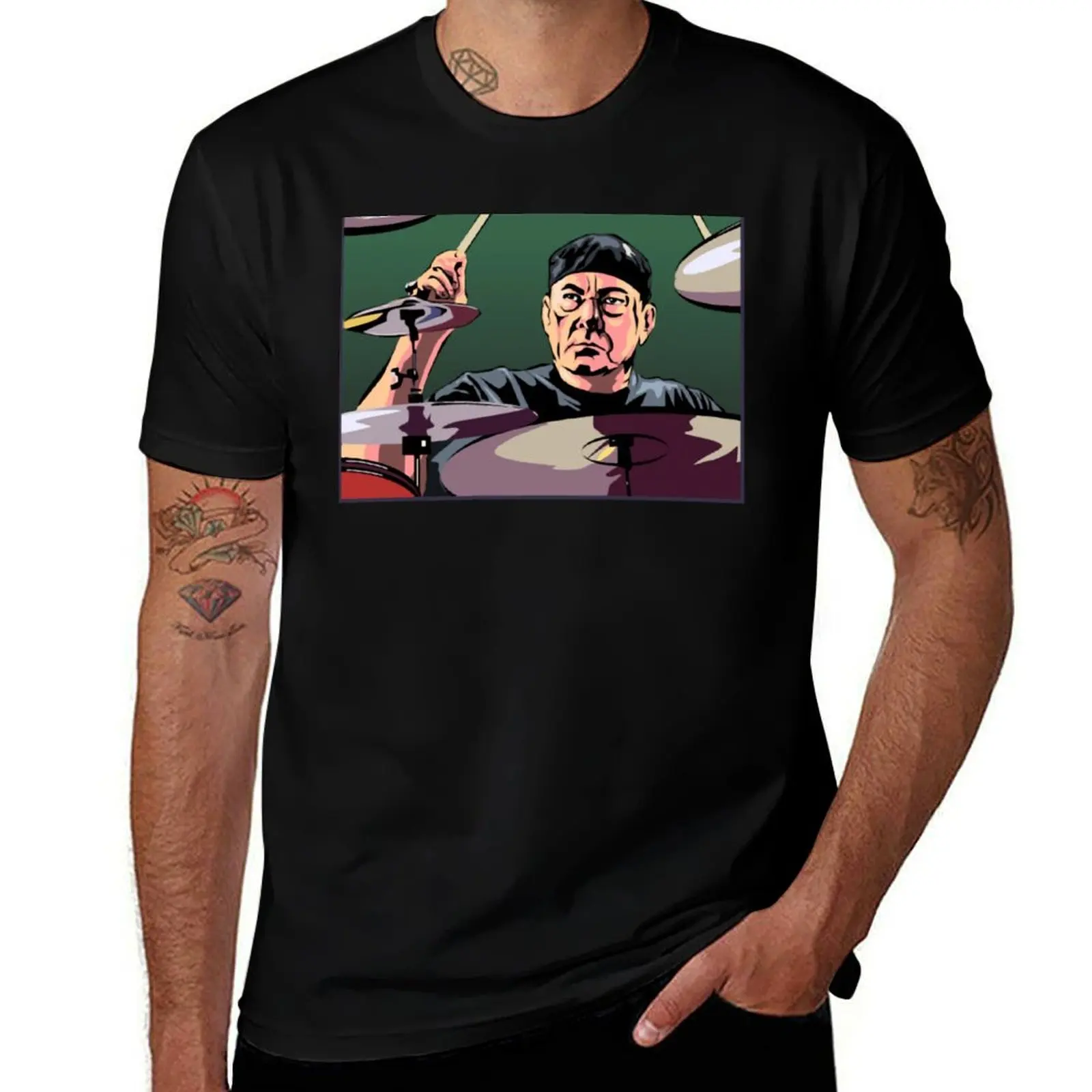 

Neil Peart Rush Rock Band Drummer T-Shirt man t shirts graphic essential t shirt T-Shirt