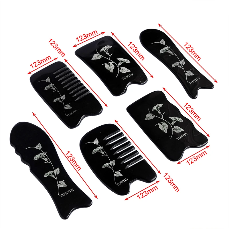 トンチン-天然バッファローホグアシャ治療用マッサージツールセット,首と顔用,しわを取り除く,ホグアシャ用