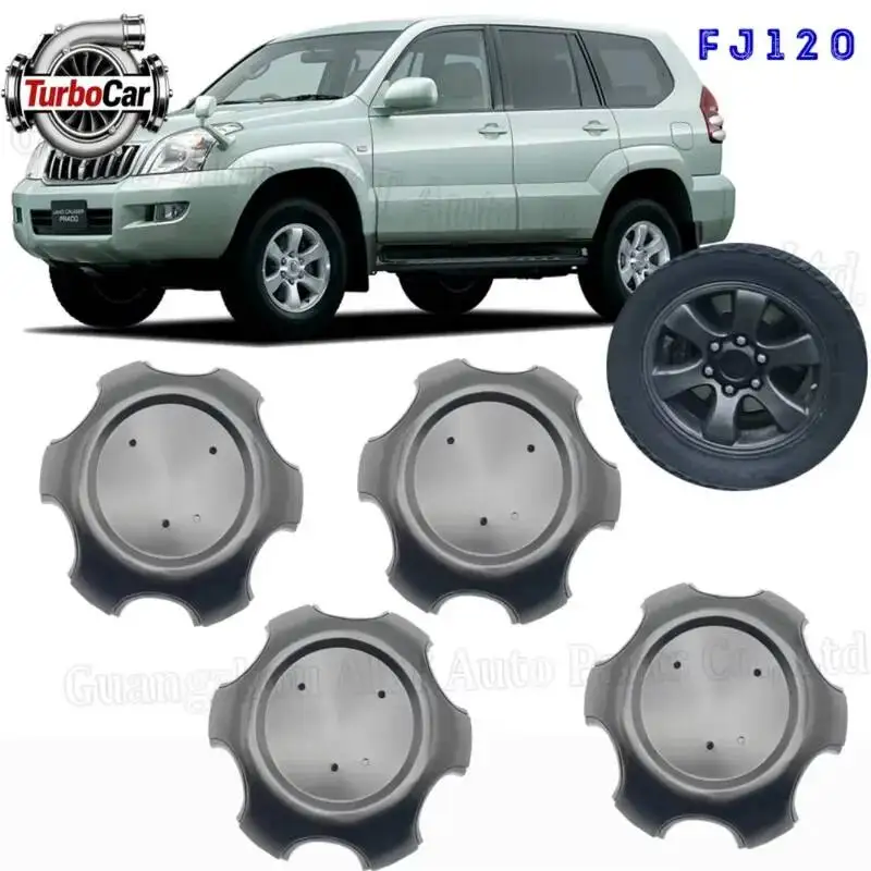 For Toyota Land Cruiser 40000 Prado 4.0L 120 Series 2003–2009 Centre Cap Rim Black 4 Pcs Lot Car Wheel Hub Cover
