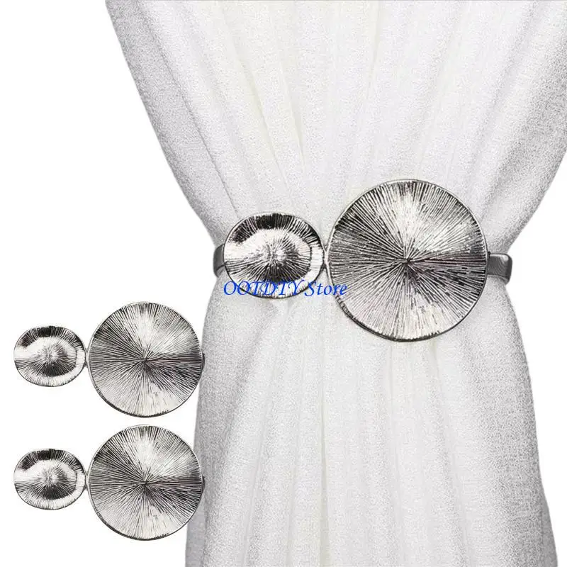 367A Curtain Tie Backs Metal Creative Curtain Rope Buckles Decorative Curtain Tiebacks Spring Drape Holder Home Decors