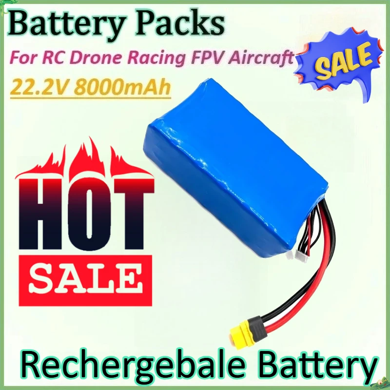 

New 6S2P 22.2V 8000mAh - 21700 P45A for RC Drone Racing and FPV Aircraft for Molicel Magic Power Low - Temperature Batteries