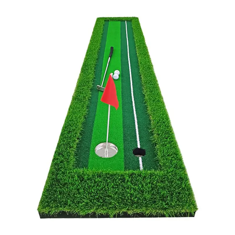 2026 Golf Indoor/Outdoor Putting Practice Trainer Adult Home Practice Mat EVA Baseplate Putting Green Grass Trendy Golf Fitnessp