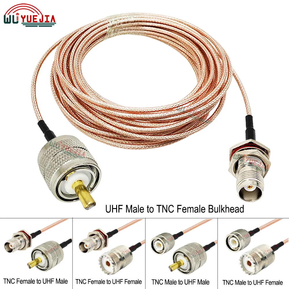 L12 TNC a conector UHF Cable de RG-316 SO239 PL259 conector macho UHF conector hembra a TNC macho TNC hembra mamparo 50-1,5 Cable coaxial RF