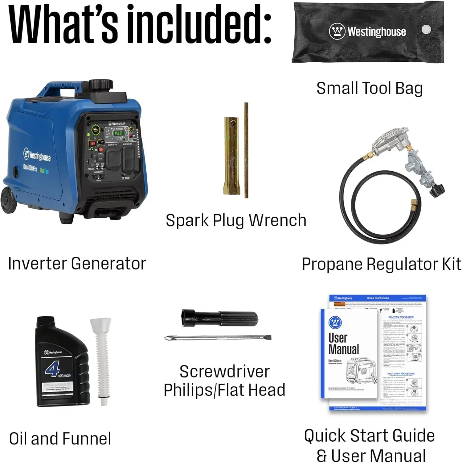 [XMSJ-¡Stock limitado, ¡Compre ahora! ]Gerador inversor portátil de combustible dual súper silencioso de 4000 vatios de pico, kit de ruedas y manijas, gas propan