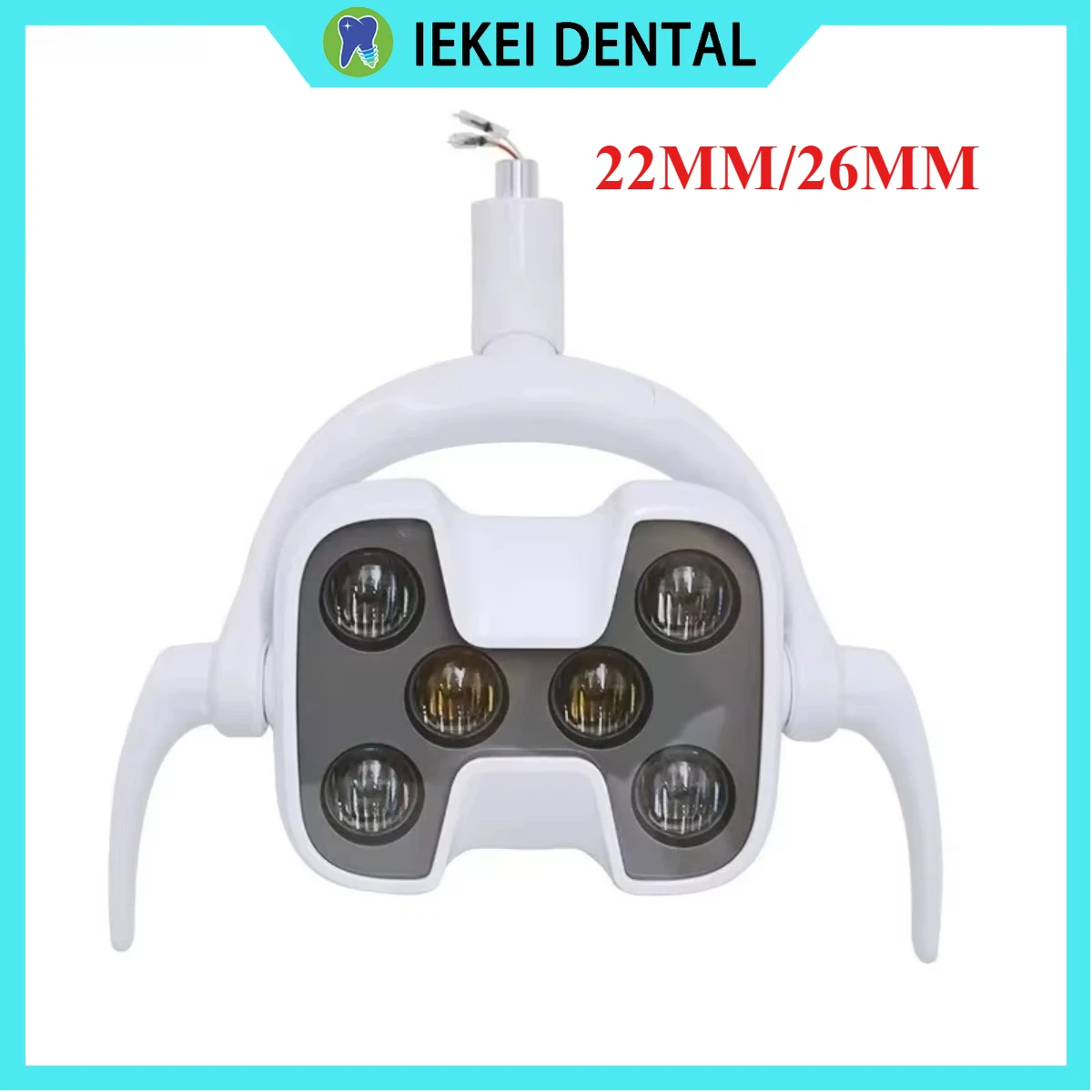 

Yellow and White Lights 6 LED Bulbs Operating Light Induction Surgical Light Dental Unit Chair Oral Light