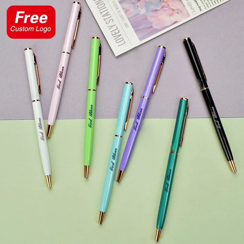 Makaron Metal Xiaogaoshi Ball Point Pen Business Advertisement Personalized Custom Logo Gift Pen School Office Stationery Pens