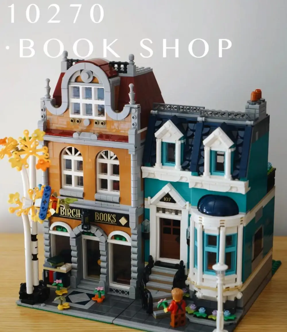 City vendita calda Street View Modular Downtown Bookshop 10270 idee creative fai da te giocattolo per bambini  compleanno Blocks