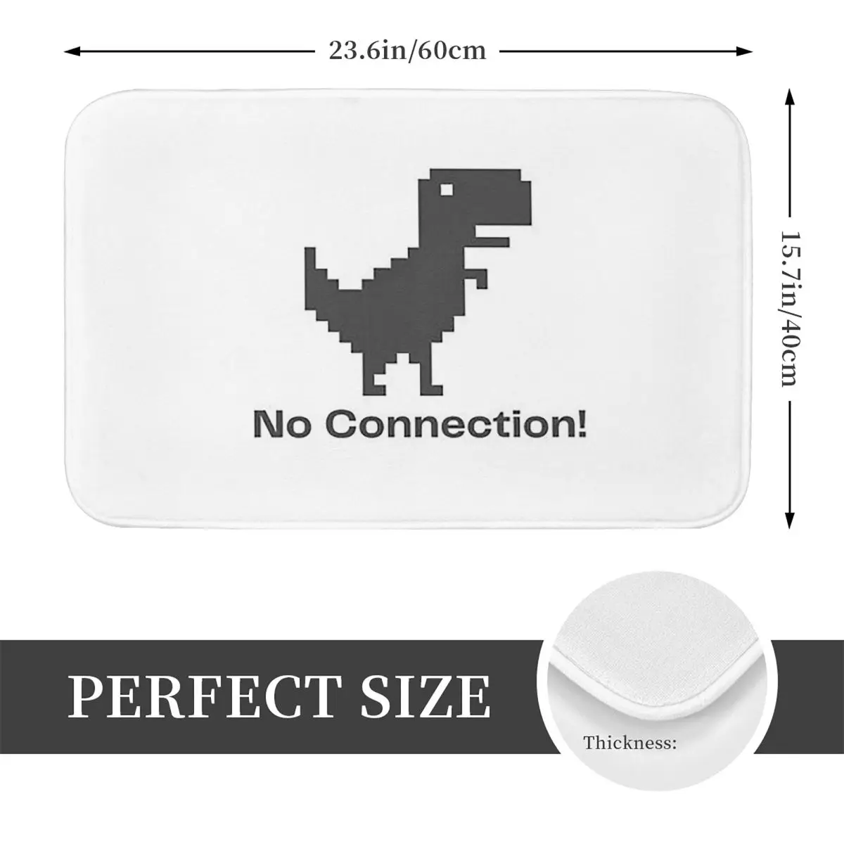 Offline T-Rex Dino No Connection Non-slip Doormat Floor Mat Water oil proof Carpet Rug for Kitchen Entrance Balcony Footpad Mats