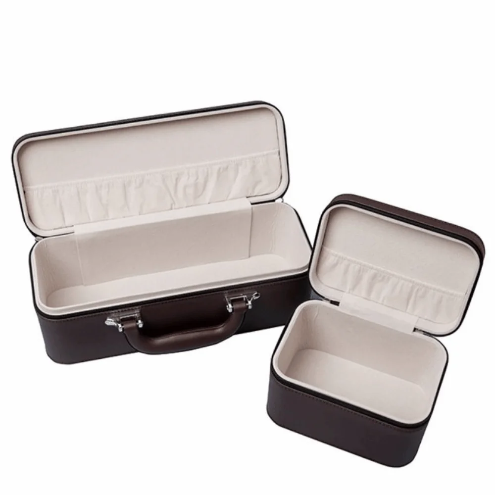 

Vintage Watch Display Box PU Leather Compact Bracelet Storage Boxes Durable Shockproof Bracelet Carrying Case Jewelry Storage