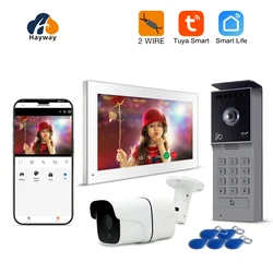 Hayway 720P domofon do domu domofon bezprzewodowy WiFi Tuya inteligentny wideodomofon 7 Cal z przewodowym wideodomofon