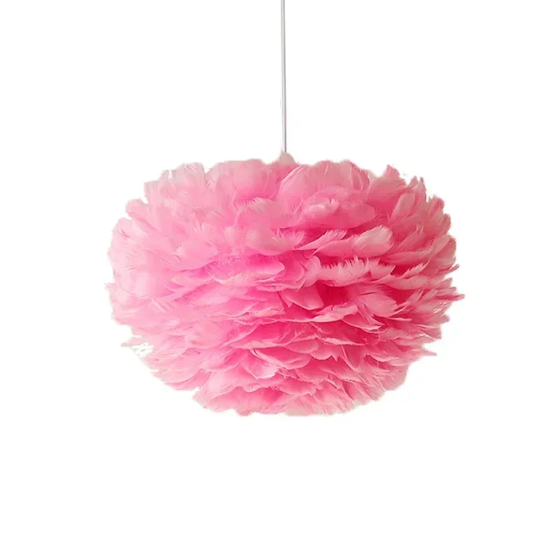 Plafonnier en Plumes au Design Nordique Moderne, Luminaire Décoratif de Plafond, Idéal pour un Salon, une Chambre à Coucher, une Salle à Manger ou un Café