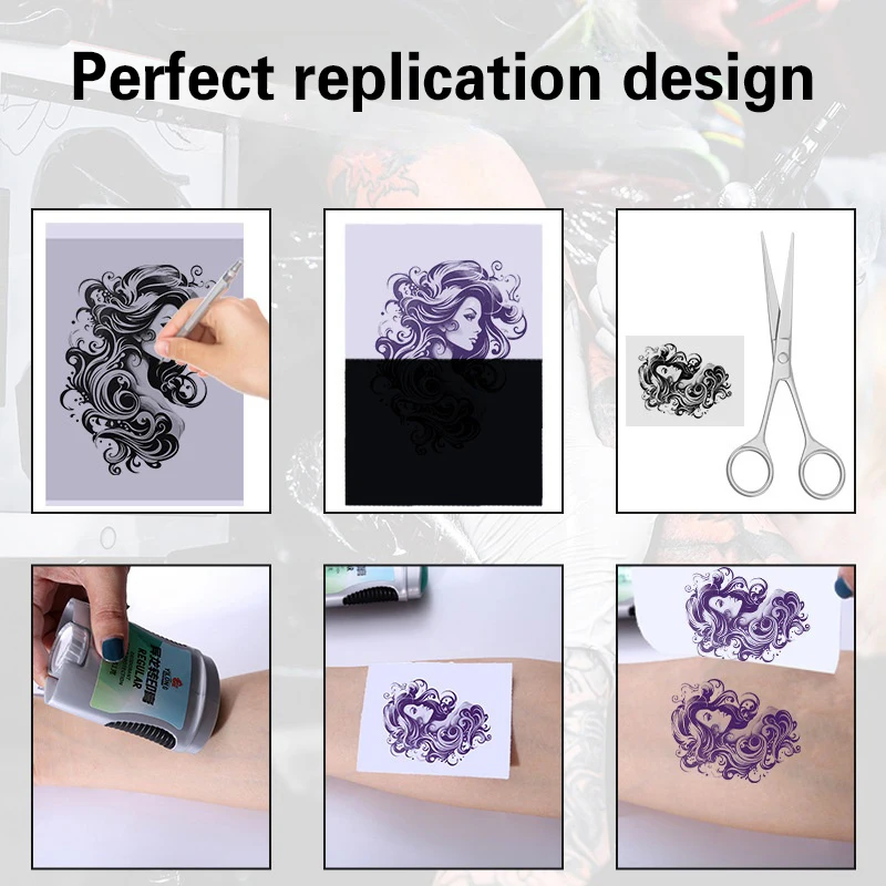 

10 PCS Tattoo Transfer Paper Quality Stencil Paper A4 Size 4 Layers Freehand Tattoo Transfer Machine Thermal Copier Stencil