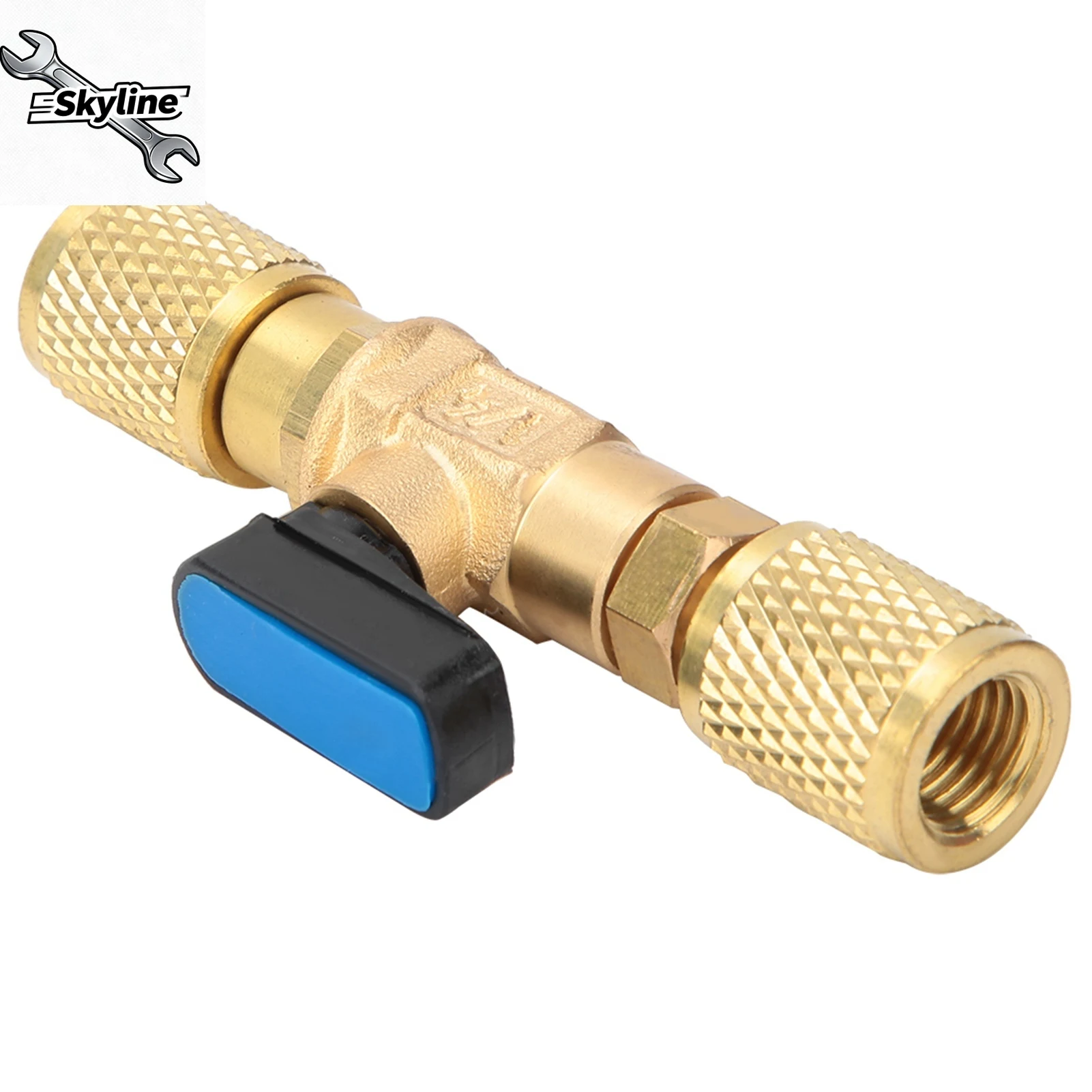 Messing Kühlkugelhahn Adapter Kältemittel Kugelhahn Anschluss G1/4''