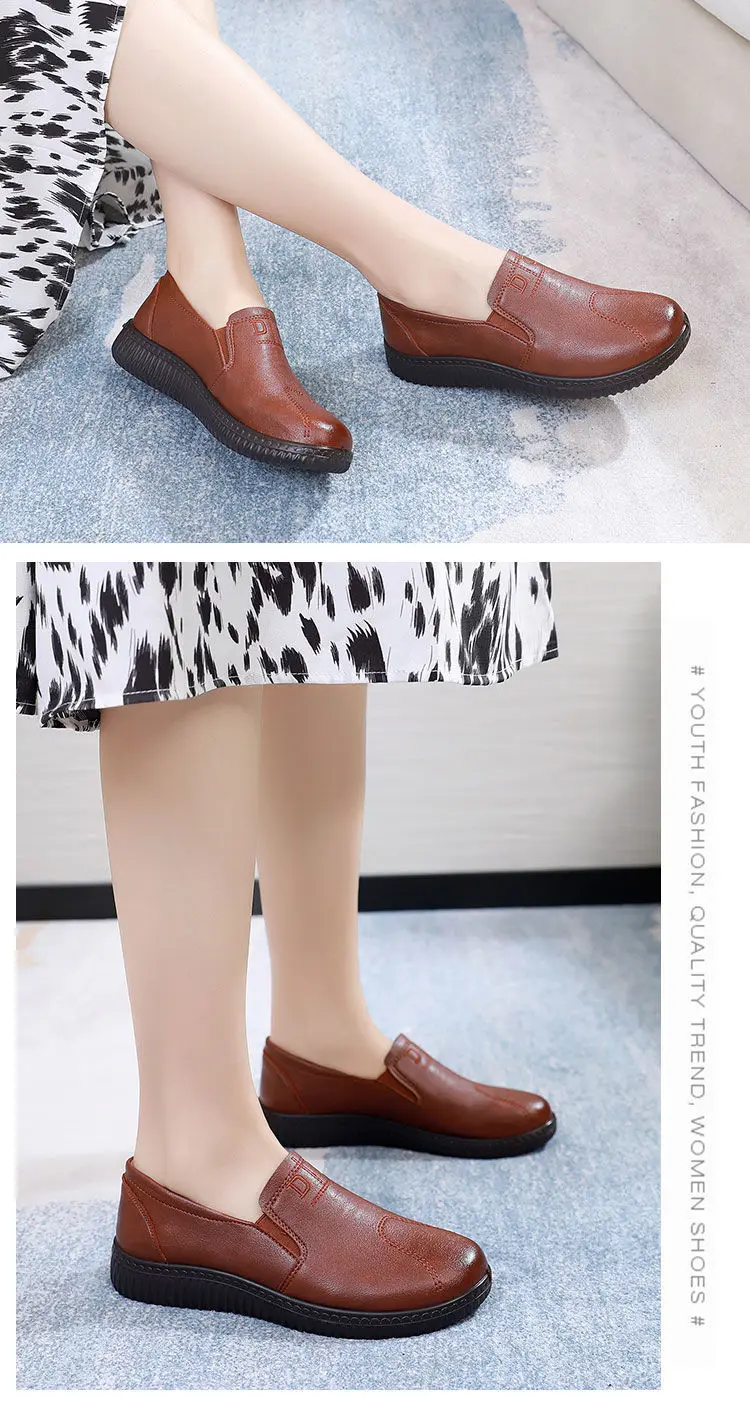 24-Stunden-Versand Ballerinas Damen Casual Walkingschuhe Oma-Damen-Komfort-Mokassins Rutschfeste Damen-Slipper Nicht-Leder – Detail 20
