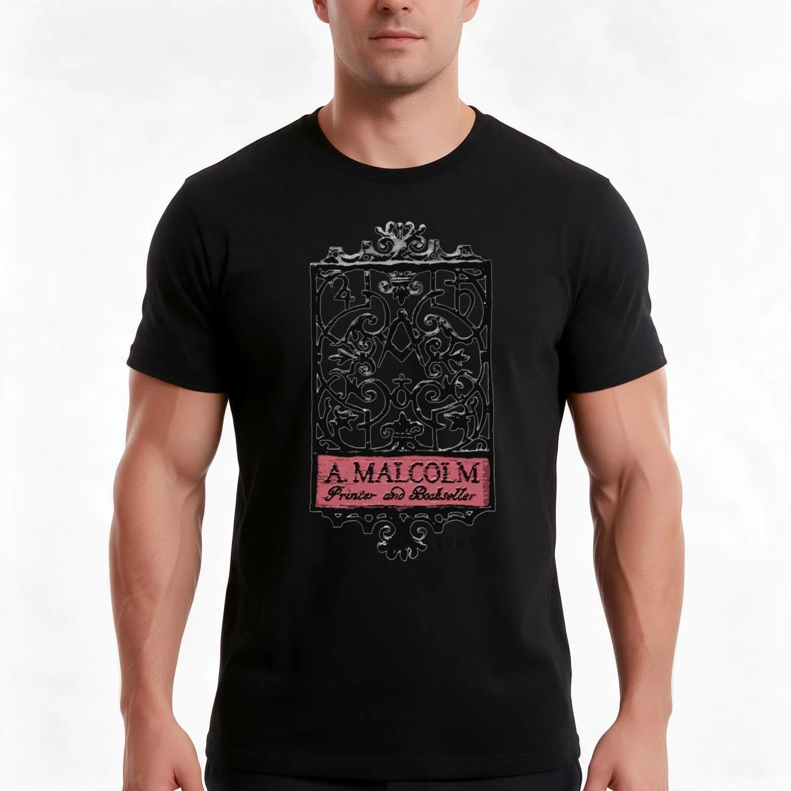A. Malcolm Outlander Colored T-Shirt, Summer Casual Cotton Tee, Oversized Streetwear Tops, Vintage Graphic Print, 100% Cotton