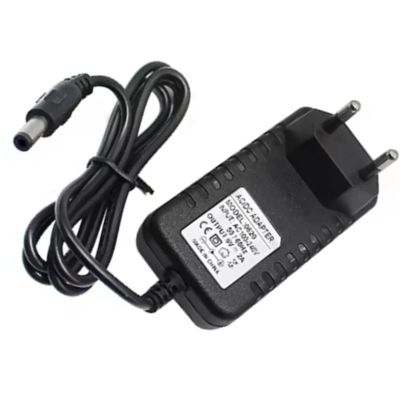 APPLIA-8Pcs Connect Plug DC Plug Converter AC 100V-240V AC DC Power Adapter DC 6V 2A Power Supply Adapter Charger EU Plug