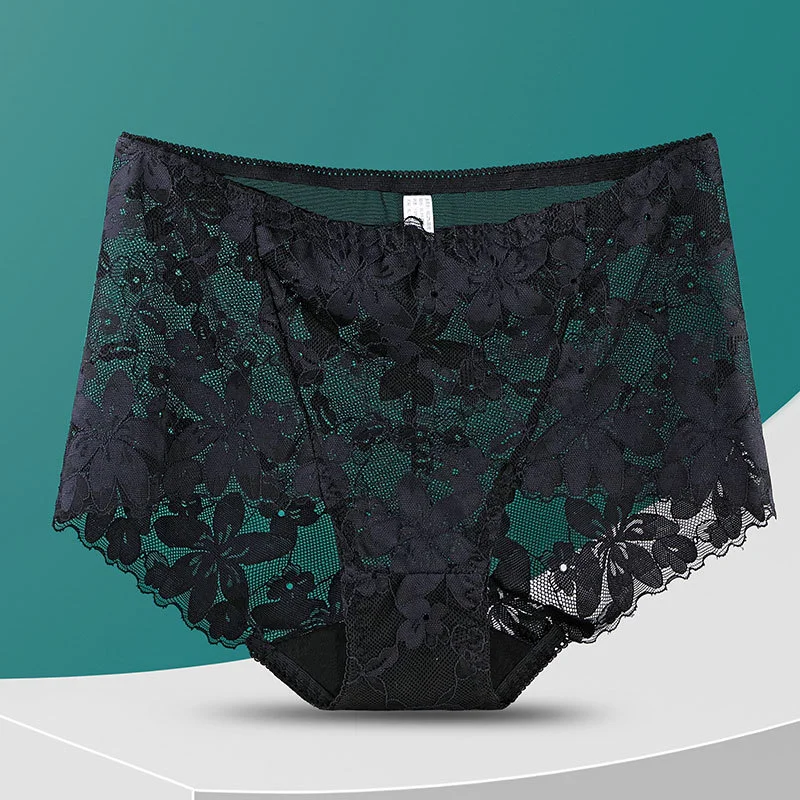 Culotte florale en dentelle découpée pour femmes, lingerie sexy, sous-vêtements, grande taille, haut audisheer, maille, intérieur féminin, nouveau, 2023