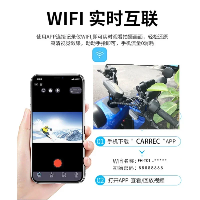 Atualizar à prova dwaterproof água esportes dv hd anti-shake wifi câmera de ação montanhismo ciclismo motocicleta 120 graus grande angular gravador