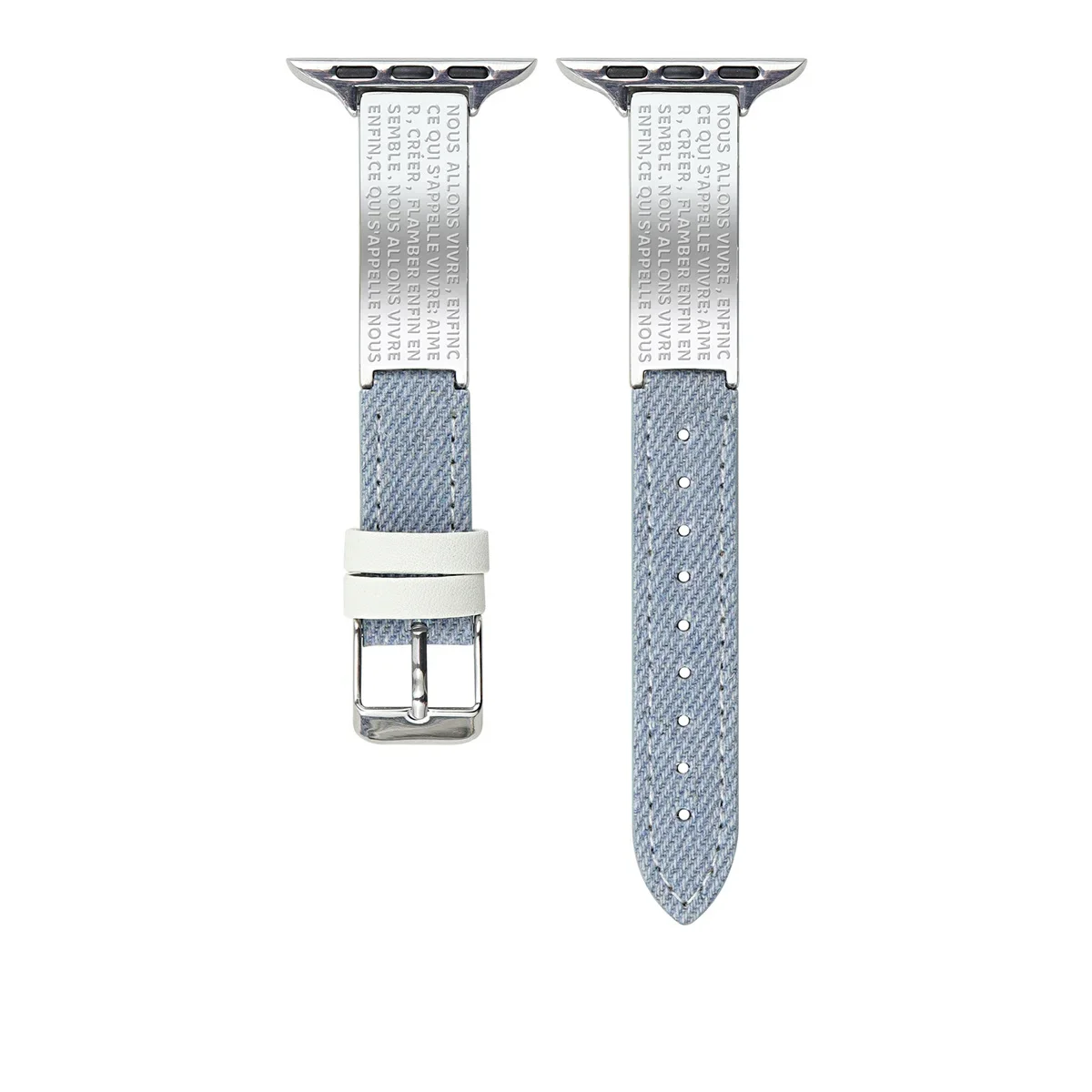 Leather Strap for Apple Watch band 40mm 41mm 45mm 44mm 49mm 42mm 38mm Denim bracelet for iWatch Series 8 7 SE 6 5 4 3 Ultra