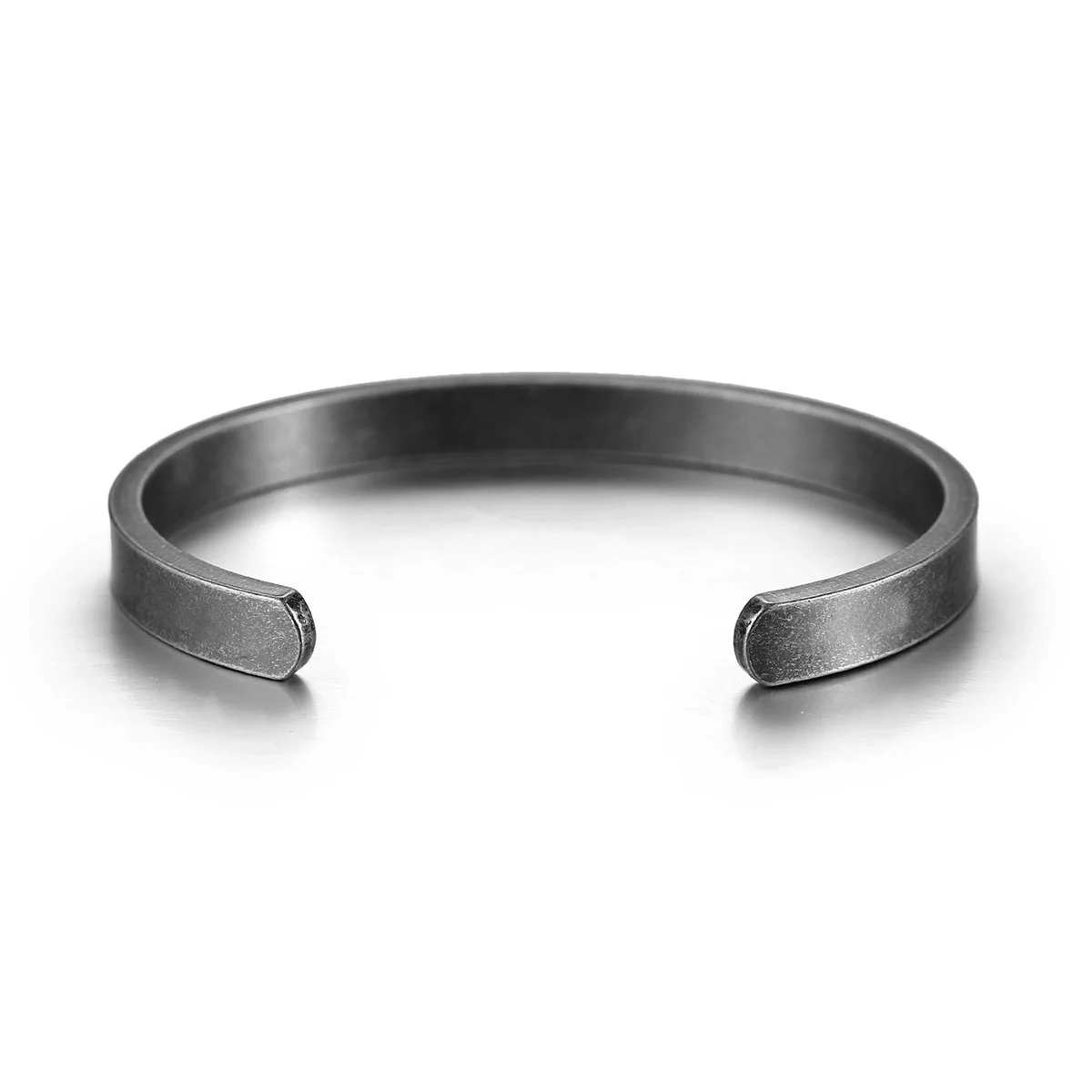 Vnox Oxdized Open Stainless Steel Bangle for Men Women, Basic Metal Cuff Bracelets, Retro Jewelry  Christmas Birthday Gift