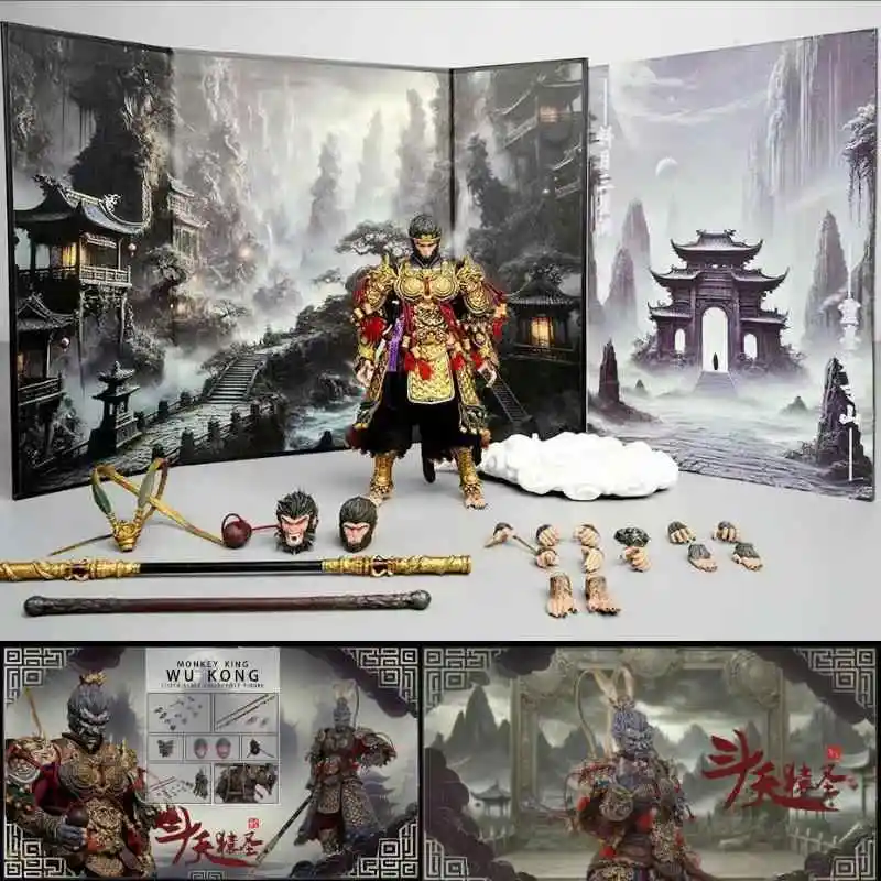 

In Stock Original Toys Monkey King Wu Kong Action Figure Goku 1/12 Scale Collectible JM009 Character Model Toy Gift Collection