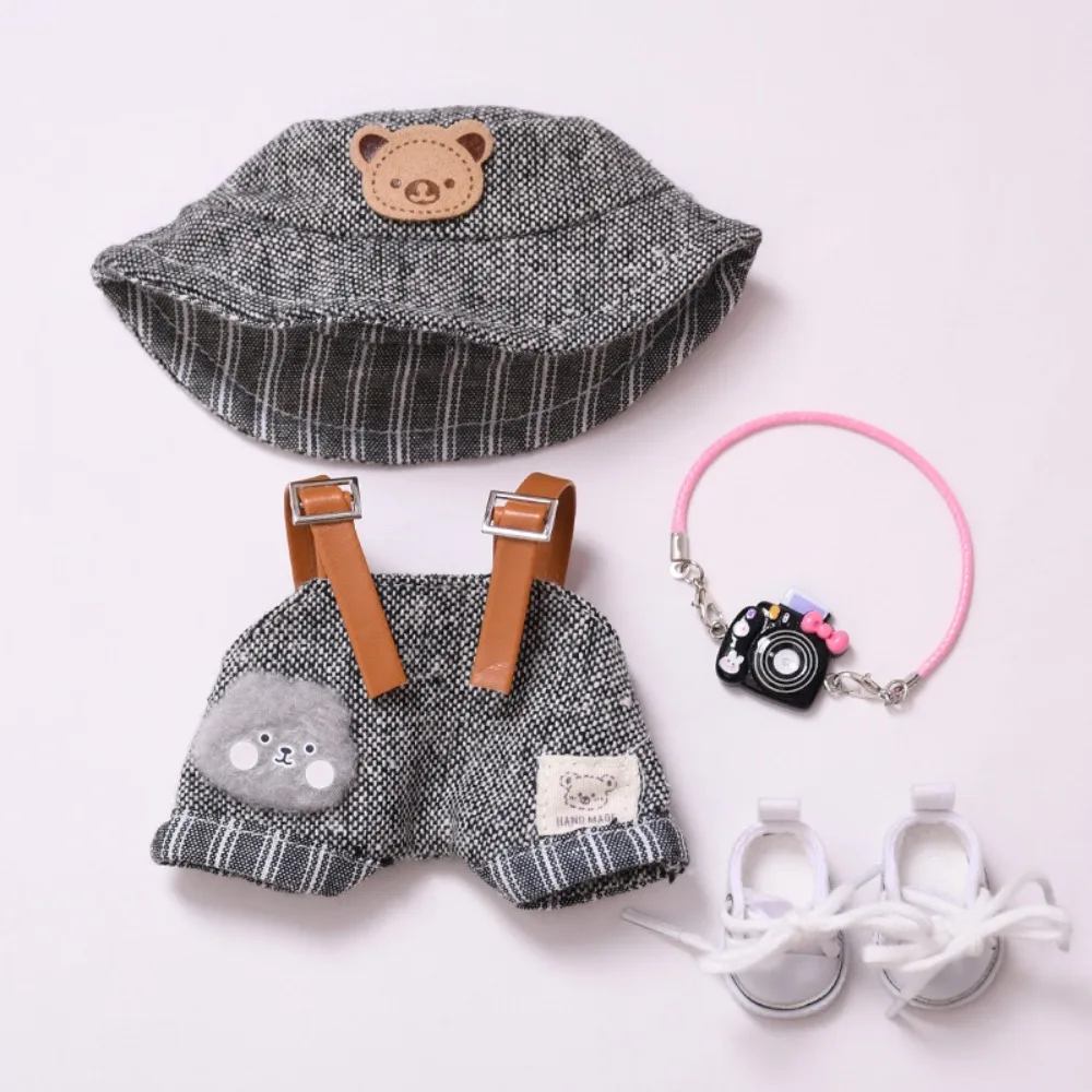 Vêtements de poupée Labubu 15/17cm, salopette V1V2V3, chaussures habillées, accessoires de poupées assis, robe à langer, jouets de maison de jeu