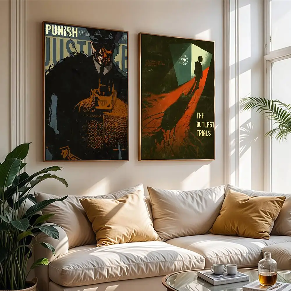 Póster mural del juego de aventuras T-The O-Outlast Trials, regalos decorativos adecuados para hogares, dormitorios y salas de estar