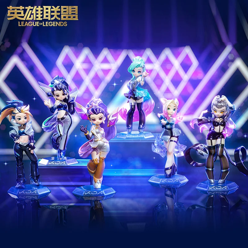 Authentic League Of Legends Co Branded Kda Series Handheld Blind Box End Box Game Accessories Pvc Main Material Mysterious Box