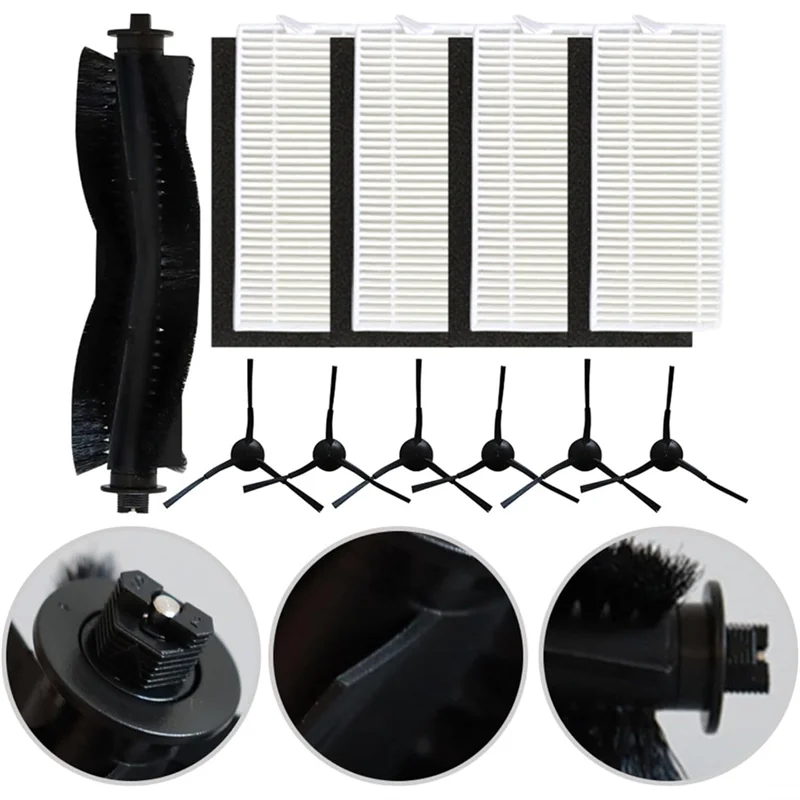 AT28-Juego de filtros de Cepillo Lateral de cepillo principal para Medion X20 SW + / MD 11415, piezas de aspiradora Medion X21 SW + / MD 11500