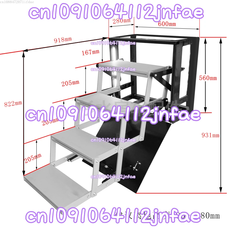 Off-road RV Multi-layer Step Modification: Four-layer Electric Step Accessories, Special Driver's Multi-step Pedal