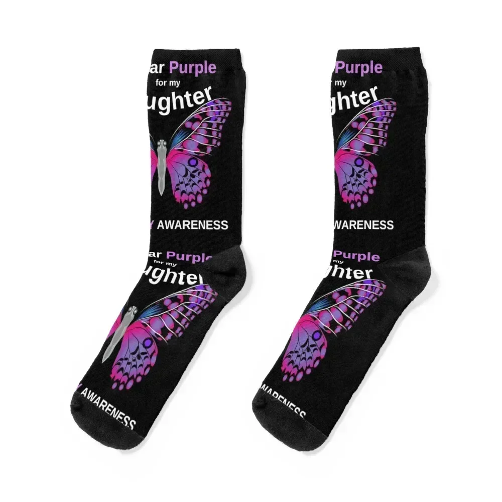 end epilepsy for my daughter the epilepsy warrior Socks winter thermal colored Hiking boots snow Socks Women's Men's