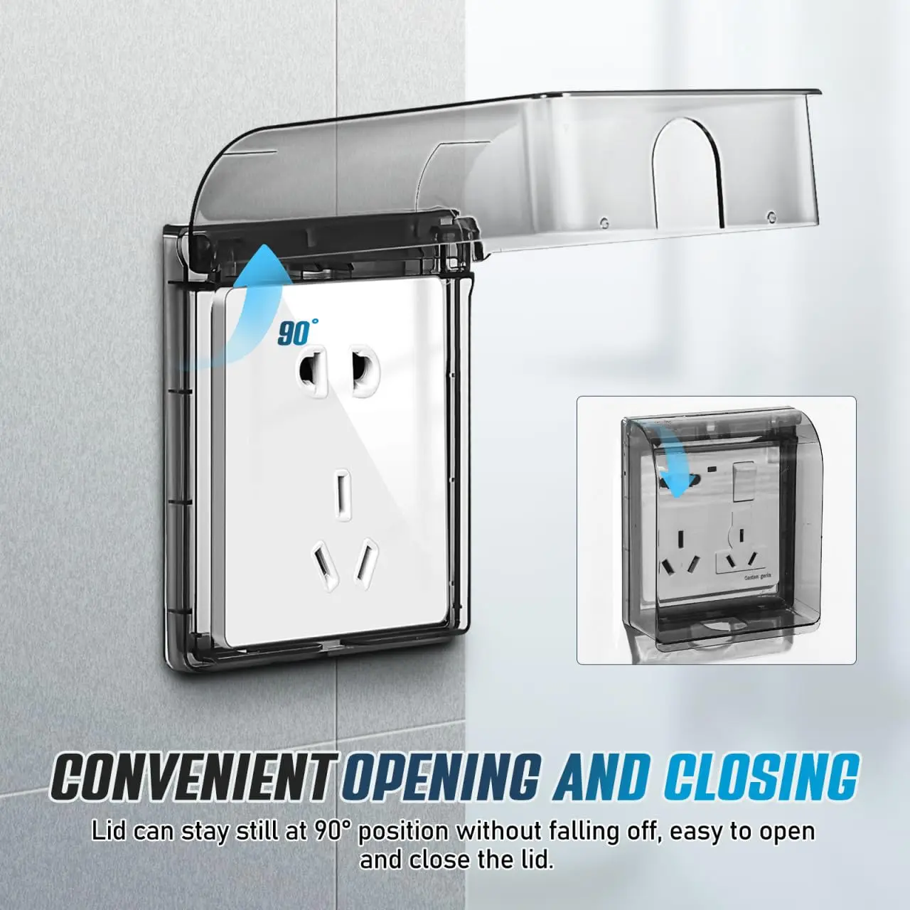 Universal 86-Type Wall Socket Cover Waterproof Transparent Switch Plate Protector Household Electrical Box Outdoor Safe