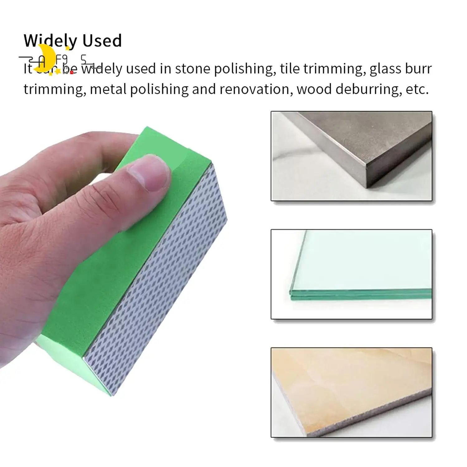 

AF95-4 Набор из 4 шлифовальных блоков для плитки, стекла, краски, для шлифовки и полировки, зернистость 60, 100, 200, 400