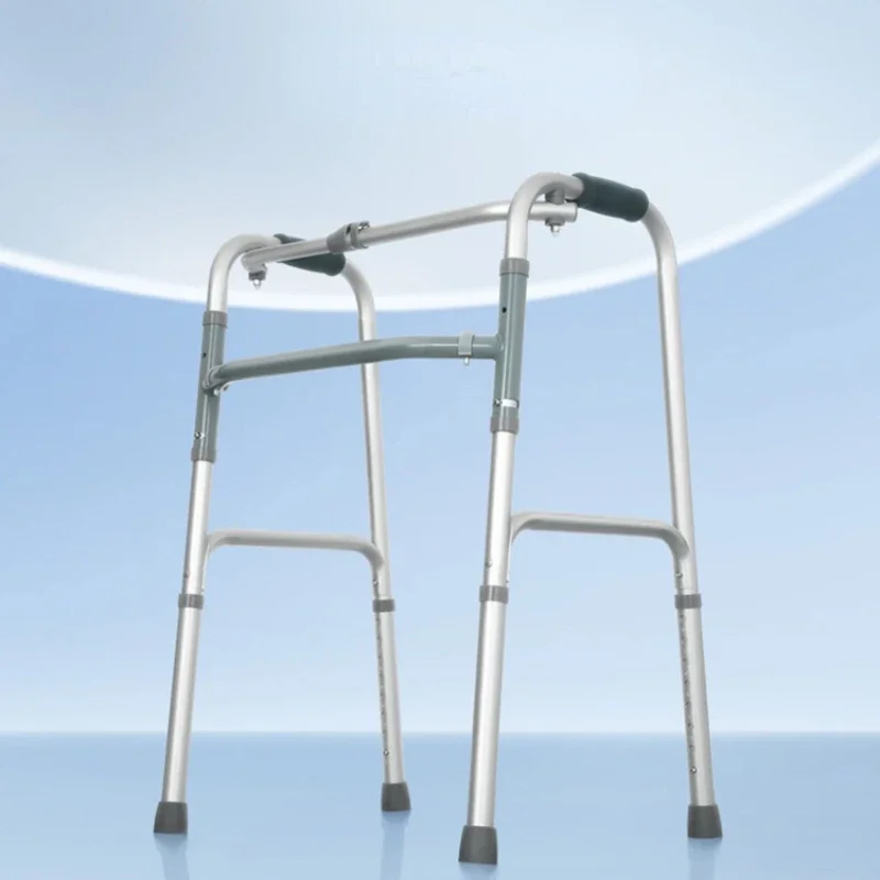 

Foldable Elderly Walker Cane - Four-Legged Base, Portable Trolley, Rehabilitation Support, Enhancing Mobility for Seniors