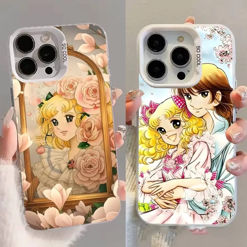 

Candy Candy Anime Phone Case For iPhone 16,15,14,13,12,11,8,7,Pro,Max,Plus,Mini,XS,SE White Candy Matte Shockproof Cover
