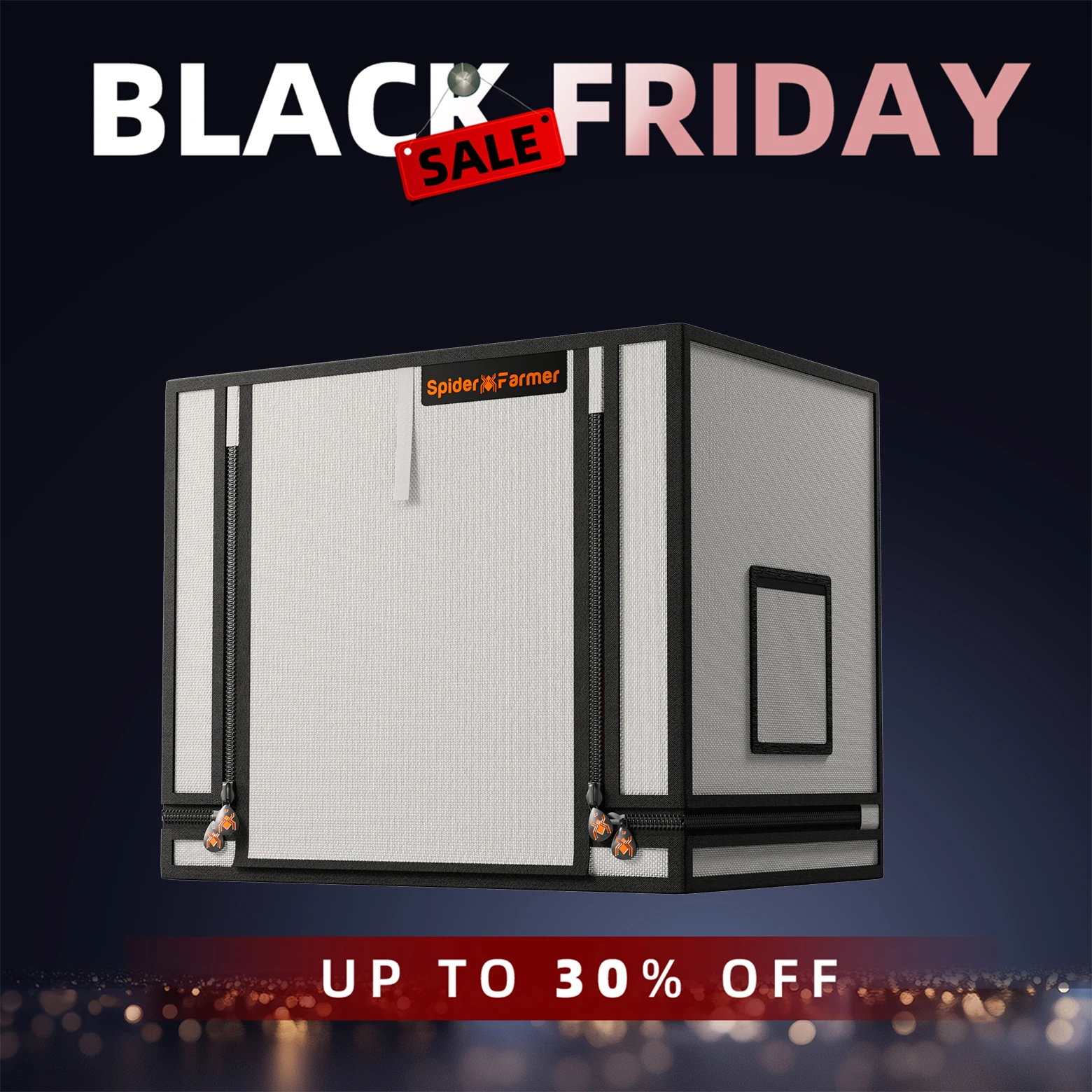 

Spider Farmer 60cm x 40cm x 50cm Indoor Mini Grow Tent 2000D Oxford Cloth Hydroponics Plant Cloning Growing See