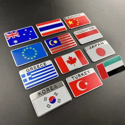 3D aluminum car emblem national flag logo grille badge decal sticker