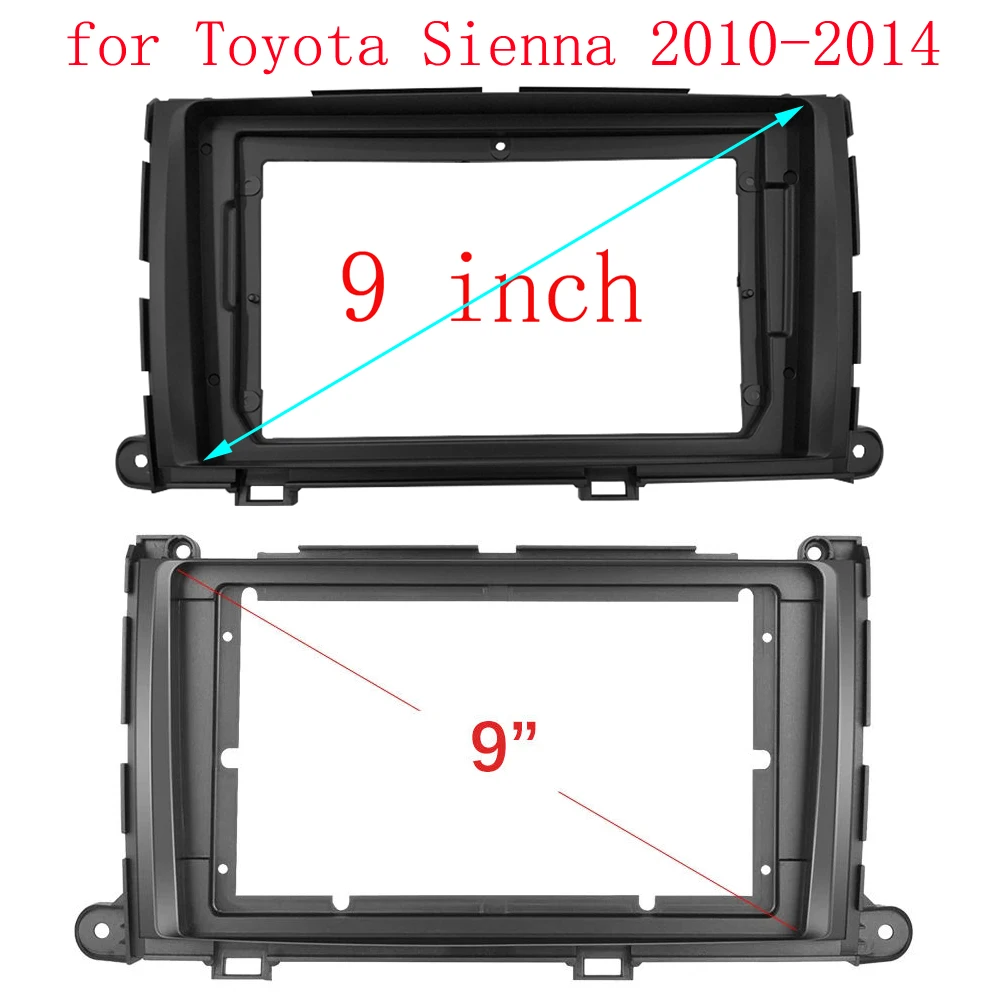 9 Inch Car Frame Adapter For Toyota Sienna 2010-2014 Android Radio Audio Dash Fitting Panel Kit