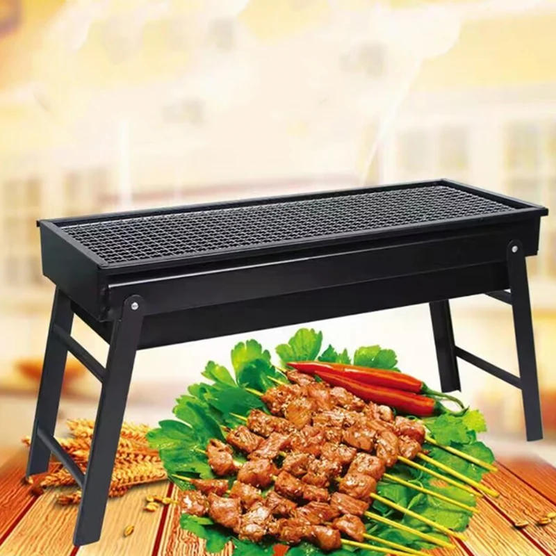 

42cm Stainless Steel Folding BBQ Charcoal Grill Lightweight Mini Tool Grill Multifunction for Outdoor Cooking Camping Picnics