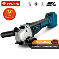 VVOSAI M14 Cordless Electric Brushless Angle Electric Grinder Grinding Machine Polishing Cutting For 18V Makita Lithium Battery