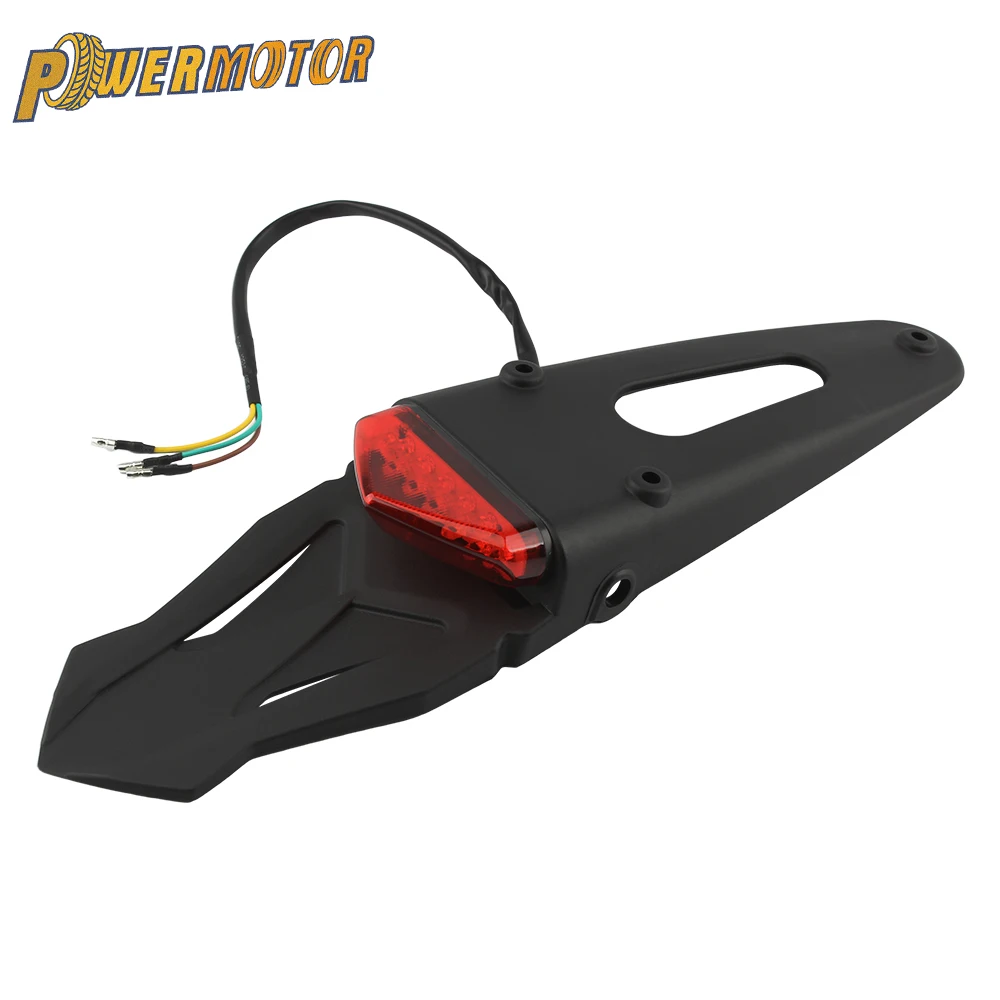 

Universal Motorcycle Rear Fender Mudguard Brake Tail Light 12v off-road Motocross for CRF YZ CR EXC WRF 250 400 426 450 Racing